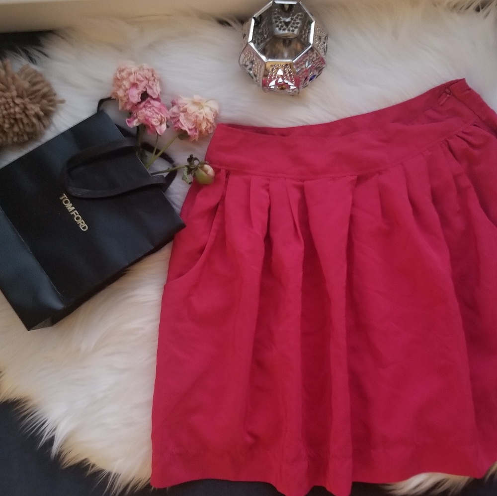 Fuschia mini skirt